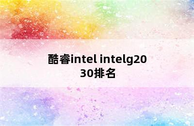 酷睿intel intelg2030排名